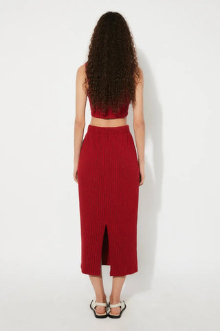 Rita Row Flair Red Skirt - Anavi