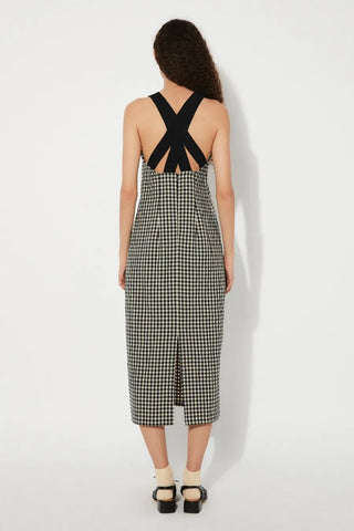 Rita Row Oyster Black Gingham Dress - Anavi