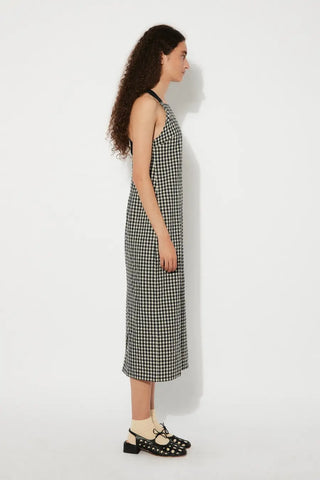 Rita Row Oyster Black Gingham Dress - Anavi