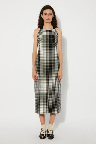 Rita Row Oyster Black Gingham Dress - Anavi
