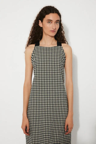Rita Row Oyster Black Gingham Dress - Anavi
