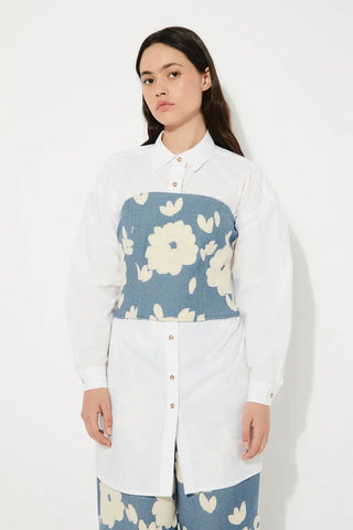 Rita Row Pearl Flowers Top - Anavi