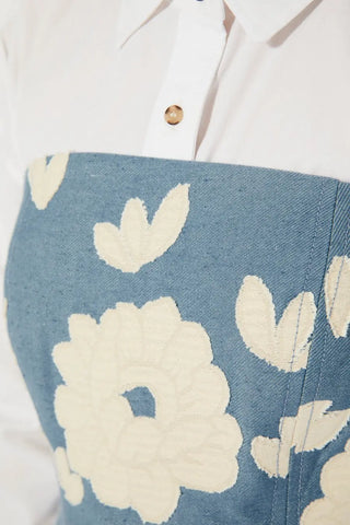 Rita Row Pearl Flowers Top - Anavi