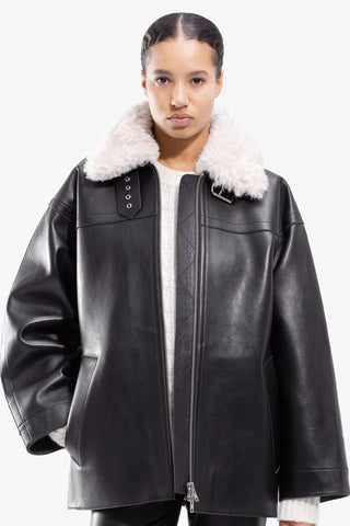 Stand Studio Emelia Leather Jacket - Anavi