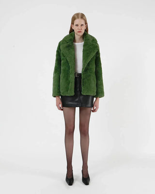 Apparis Milly Green Fur Jacket - Anavi