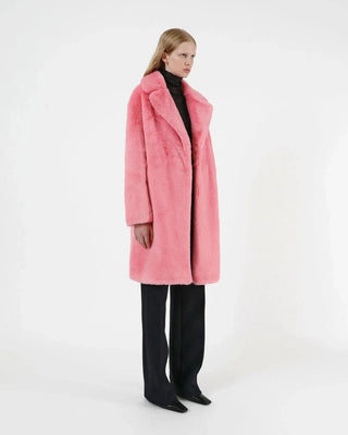 Apparis Stella Pink Fur Coat - Anavi