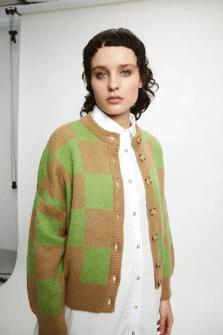 Rita Row Ellen Checkered Cardigan - Anavi