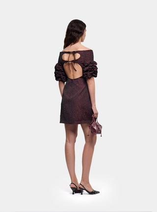  Laagam Danielle Burgundy Short Dress