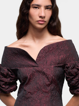  Laagam Danielle Burgundy Short Dress