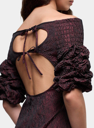  Laagam Danielle Burgundy Short Dress