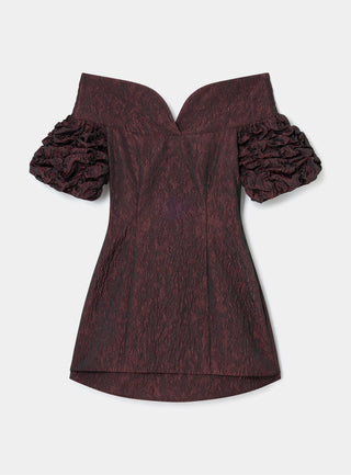  Laagam Danielle Burgundy Short Dress