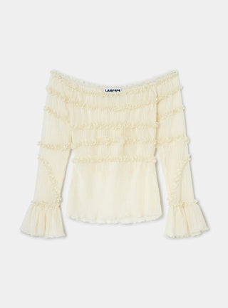  Laagam Petra Ecru Textured Blouse