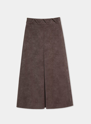  Laagam Zinnia Brown Midi Skirt