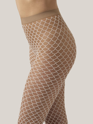  Wolford Velvet Net Tights Fairly Light/White