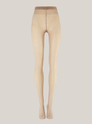  Wolford Velvet Net Tights Fairly Light/White