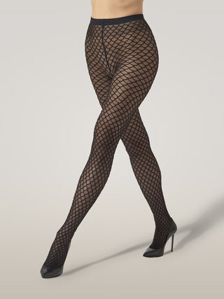  Wolford Velvet Net Tights Black