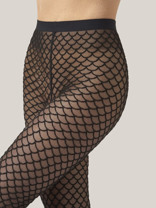  Wolford Velvet Net Tights Black