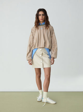  Laagam Kelly Beige Striped Sweatshirt