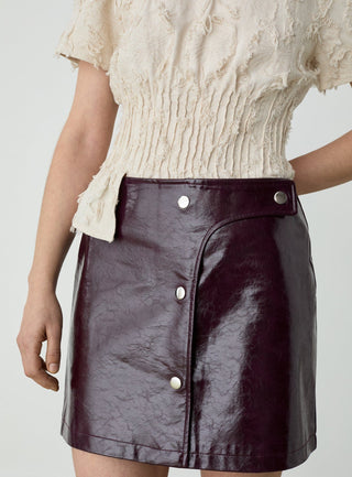  Laagam Lena Plum Short Skirt