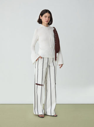  Laagam Velia White Striped Pants