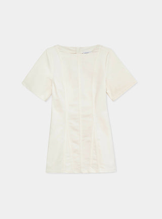  Laagam Rosette Ecru Short Dress