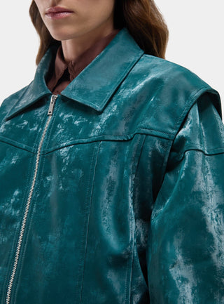  Laagam Cupido Teal Green Bomber Jacket