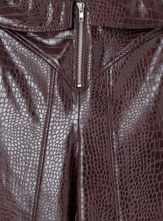 Laagam Horus Burgundy Textured Pants