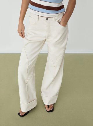  Laagam Dallas Ecru Denim Pants