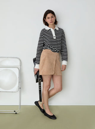  Laagam Duse Black Striped Longsleeve Polo T-shirt