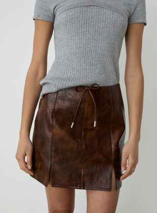  Laagam Juna Brown Short Skirt