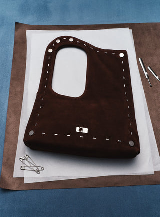  Laagam Nalia Brown Suede Bag