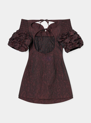  Laagam Danielle Burgundy Short Dress