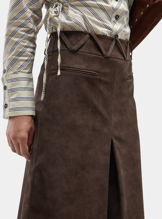  Laagam Zinnia Brown Midi Skirt