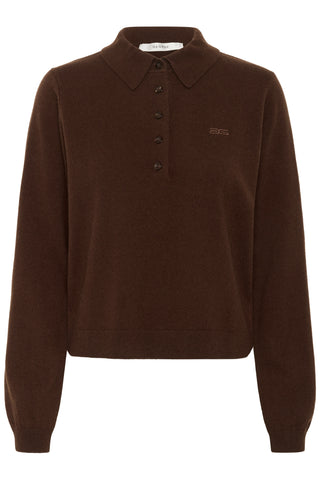  Gestuz Gzmanzi Brown Polo Pullover
