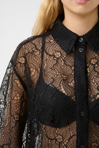  Gestuz Gzedea Black Lace Blouse