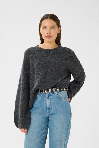  Gestuz Gzalpha Charcoal Melange Pullover