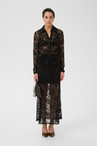  Gestuz Gzleala Black Lace Blouse