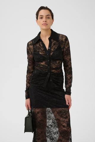  Gestuz Gzleala Black Lace Blouse