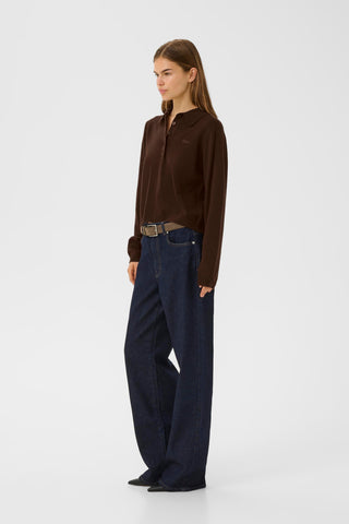  Gestuz Gzmanzi Brown Polo Pullover