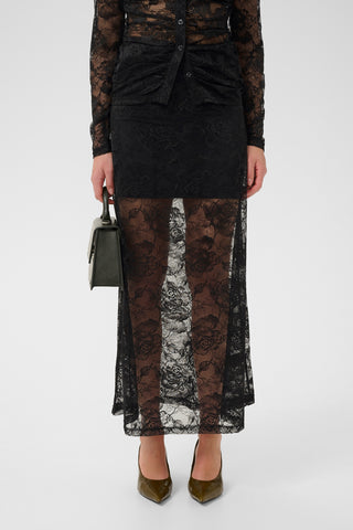  Gestuz Gzleala Black Lace Skirt