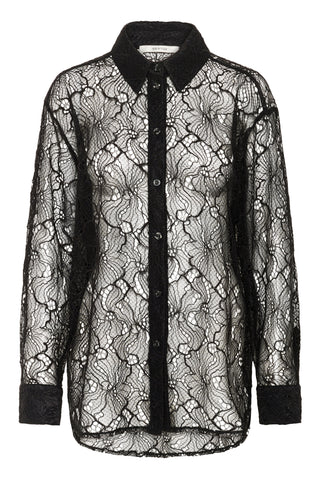  Gestuz Gzedea Black Lace Blouse