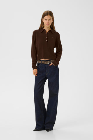  Gestuz Gzmanzi Brown Polo Pullover