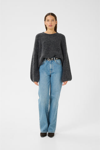  Gestuz Gzalpha Charcoal Melange Pullover