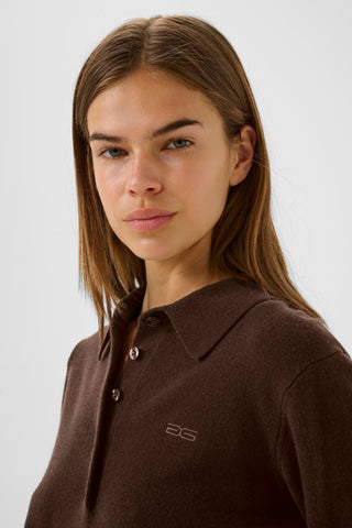  Gestuz Gzmanzi Brown Polo Pullover