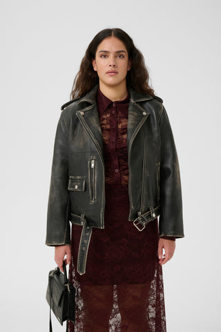  Gestuz Gzrylee Black Leather Jacket