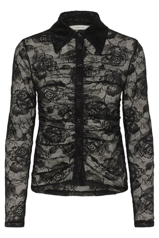  Gestuz Gzleala Black Lace Blouse
