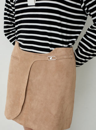  Laagam Luana Taupe Short Skirt