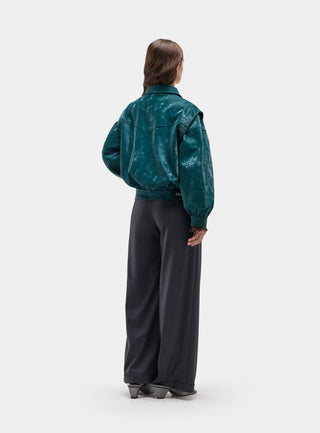  Laagam Cupido Teal Green Bomber Jacket