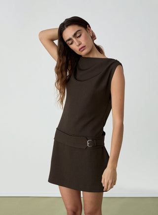  Laagam Zola Brown Short Dress