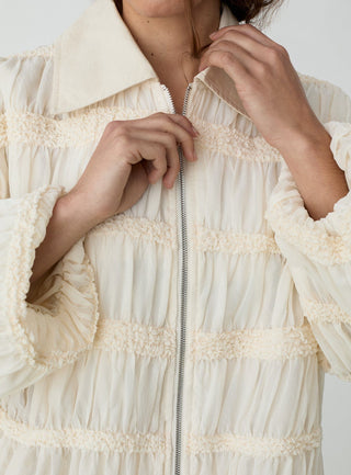  Laagam Kiara Ecru Bomber Jacket